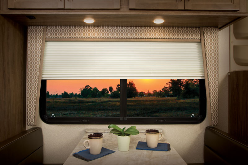 RV Camper Pleated Blind Shades Cappuccino 74" x 42" 